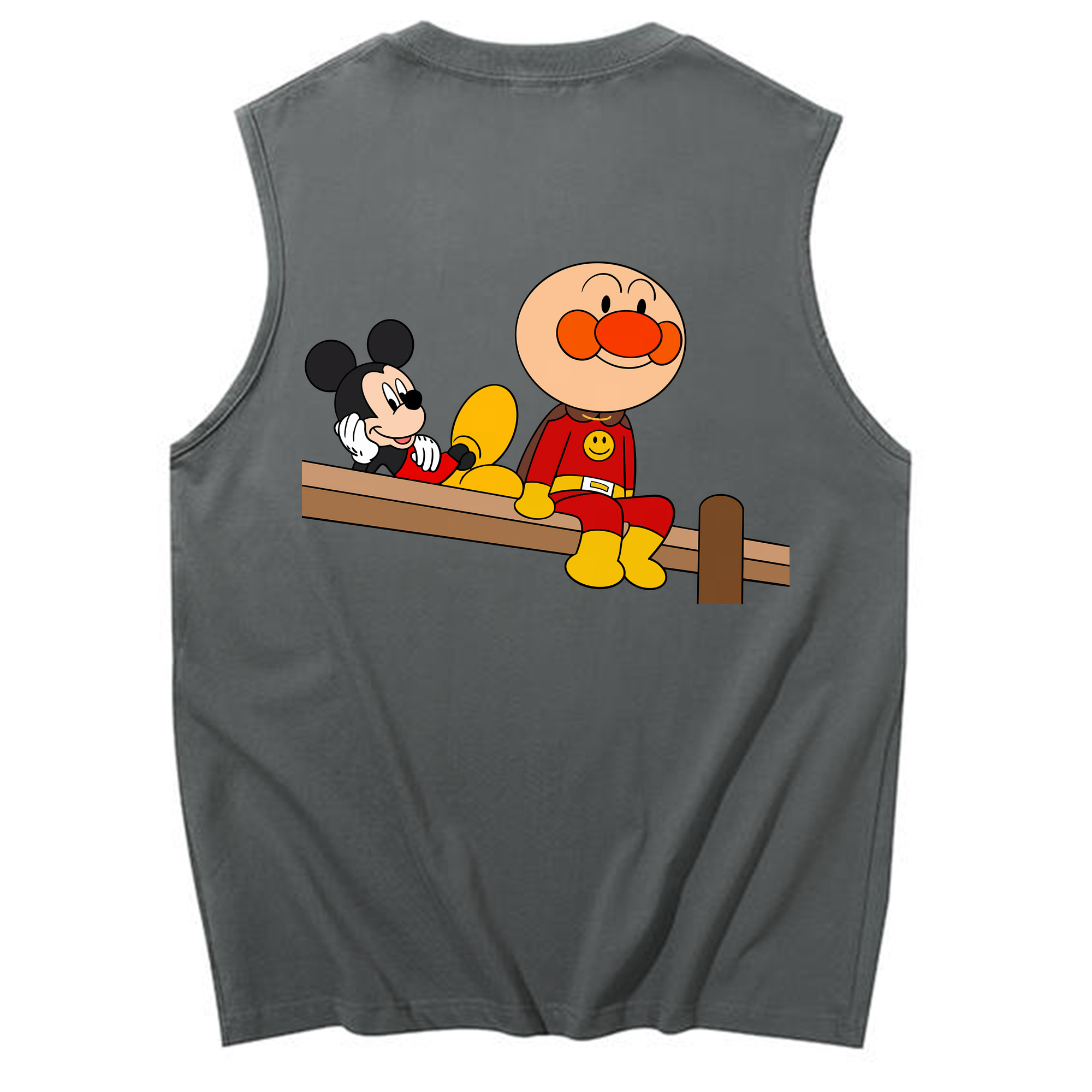 （画像用） アンパンマン Anpanman コットン100％タンクトップ（背面プリント）